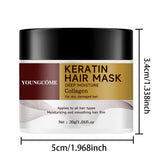 30g/60g Inject collagen keratin moisturizing hair mask, condition hair, moisturize scalp soft hair, suitable for all hair types